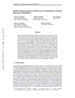 BiXSE: Improving Dense Retrieval via Probabilistic Graded Relevance Distillation