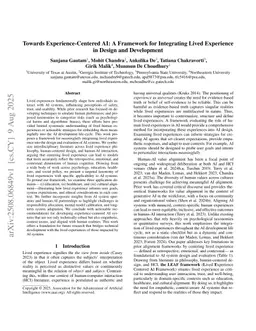 Towards Experience-Centered AI: A Framework for Integrating Lived Experience in Design and Development