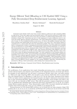 Energy Efficient Task Offloading in UAV-Enabled MEC Using a Fully Decentralized Deep Reinforcement Learning Approach