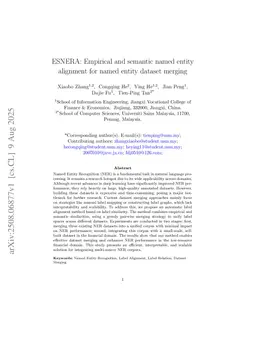 ESNERA: Empirical and semantic named entity alignment for named entity dataset merging