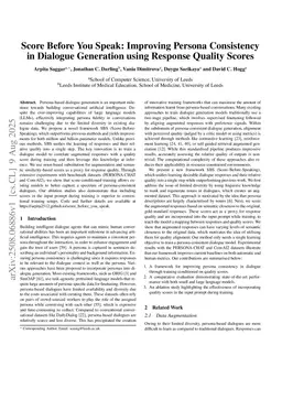 Score Before You Speak: Improving Persona Consistency in Dialogue Generation using Response Quality Scores