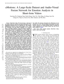eMotions: A Large-Scale Dataset and Audio-Visual Fusion Network for Emotion Analysis in Short-form Videos