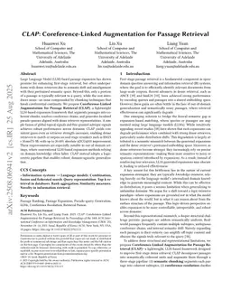 CLAP: Coreference-Linked Augmentation for Passage Retrieval