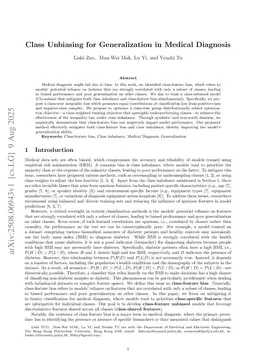 Class Unbiasing for Generalization in Medical Diagnosis
