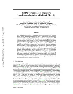 BoRA: Towards More Expressive Low-Rank Adaptation with Block Diversity