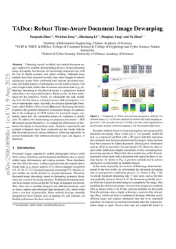 TADoc: Robust Time-Aware Document Image Dewarping