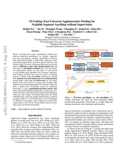 S2-UniSeg: Fast Universal Agglomerative Pooling for Scalable Segment Anything without Supervision
