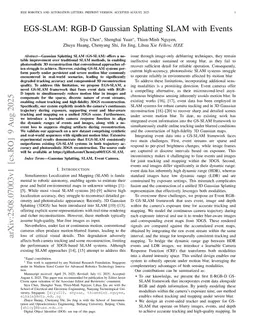 EGS-SLAM: RGB-D Gaussian Splatting SLAM with Events