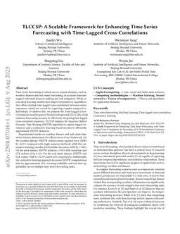 TLCCSP: A Scalable Framework for Enhancing Time Series Forecasting with Time-Lagged Cross-Correlations