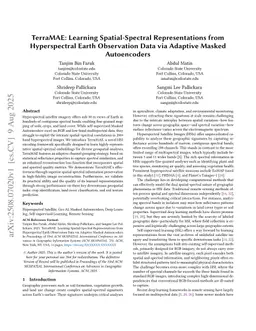 TerraMAE: Learning Spatial-Spectral Representations from Hyperspectral Earth Observation Data via Adaptive Masked Autoencoders
