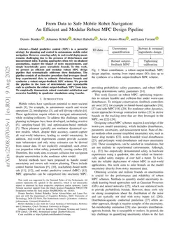 From Data to Safe Mobile Robot Navigation: An Efficient and Modular Robust MPC Design Pipeline