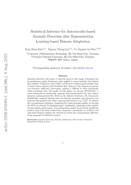 Statistical Inference for Autoencoder-based Anomaly Detection after Representation Learning-based Domain Adaptation