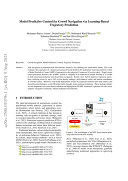 Model Predictive Control for Crowd Navigation via Learning-Based Trajectory Prediction