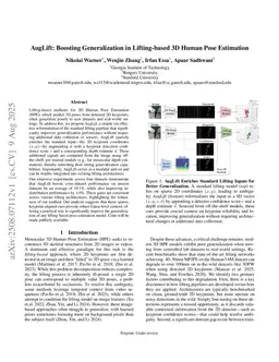 AugLift: Uncertainty Aware Depth Descriptors for Robust 2D to 3D Pose Lifting