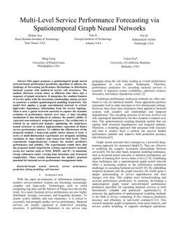 Multi-Level Service Performance Forecasting via Spatiotemporal Graph Neural Networks