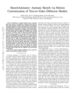 SketchAnimator: Animate Sketch via Motion Customization of Text-to-Video Diffusion Models