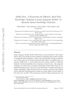 DySK-Attn: A Framework for Efficient, Real-Time Knowledge Updating in Large Language Models via Dynamic Sparse Knowledge Attention