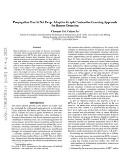 Propagation Tree Is Not Deep: Adaptive Graph Contrastive Learning Approach for Rumor Detection