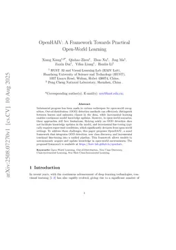 OpenHAIV: A Framework Towards Practical Open-World Learning