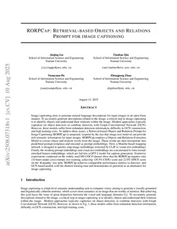 RORPCap: Retrieval-based Objects and Relations Prompt for Image Captioning