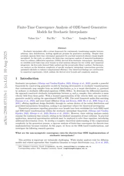 Finite-Time Convergence Analysis of ODE-based Generative Models for Stochastic Interpolants
