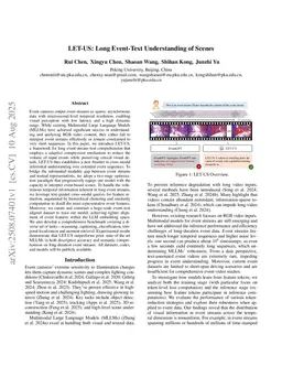 LET-US: Long Event-Text Understanding of Scenes
