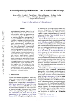 Grounding Multilingual Multimodal LLMs With Cultural Knowledge