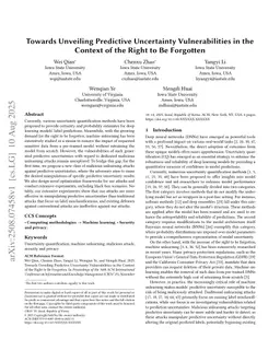 Towards Unveiling Predictive Uncertainty Vulnerabilities in the Context of the Right to Be Forgotten
