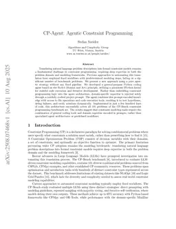 CP-Agent: Agentic Constraint Programming