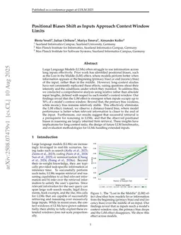 Positional Biases Shift as Inputs Approach Context Window Limits