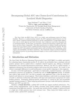Decomposing Global AUC into Cluster-Level Contributions for Localized Model Diagnostics
