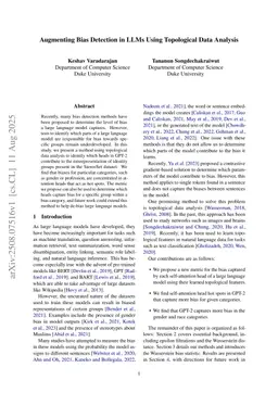 Augmenting Bias Detection in LLMs Using Topological Data Analysis