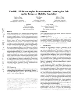 FairDRL-ST: Disentangled Representation Learning for Fair Spatio-Temporal Mobility Prediction