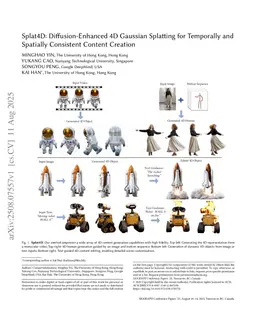 Splat4D: Diffusion-Enhanced 4D Gaussian Splatting for Temporally and Spatially Consistent Content Creation