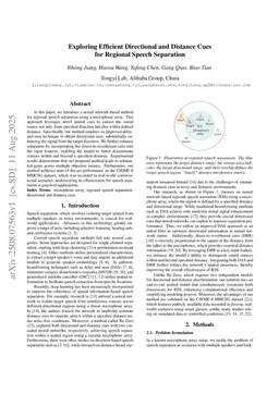 Exploring Efficient Directional and Distance Cues for Regional Speech Separation