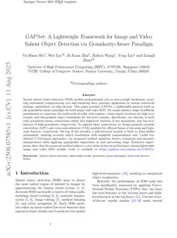 GAPNet: A Lightweight Framework for Image and Video Salient Object Detection via Granularity-Aware Paradigm