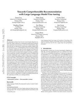 Towards Comprehensible Recommendation with Large Language Model Fine-tuning
