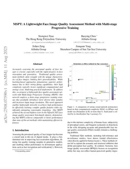 MSPT: A Lightweight Face Image Quality Assessment Method with Multi-stage Progressive Training