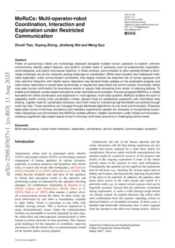 MoRoCo: Multi-operator-robot Coordination, Interaction and Exploration under Restricted Communication