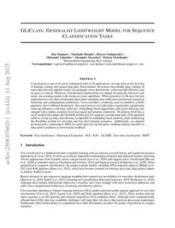 GLiClass: Generalist Lightweight Model for Sequence Classification Tasks