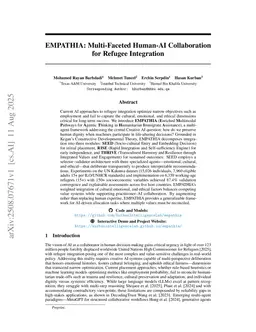 EMPATHIA: Multi-Faceted Human-AI Collaboration for Refugee Integration