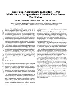 Last-Iterate Convergence in Adaptive Regret Minimization for Approximate Extensive-Form Perfect Equilibrium