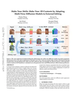 Make Your MoVe: Make Your 3D Contents by Adapting Multi-View Diffusion Models to External Editing