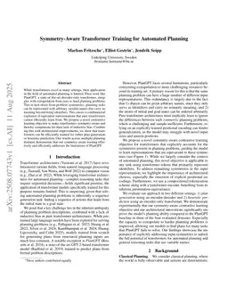 Symmetry-Aware Transformer Training for Automated Planning