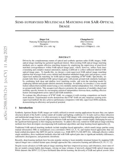 Semi-supervised Multiscale Matching for SAR-Optical Image