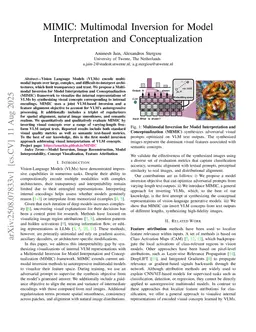 MIMIC: Multimodal Inversion for Model Interpretation and Conceptualization