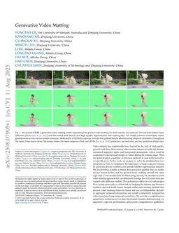 Generative Video Matting