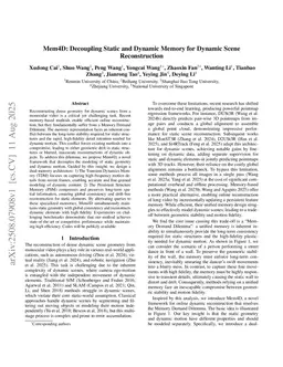 Mem4D: Decoupling Static and Dynamic Memory for Dynamic Scene Reconstruction