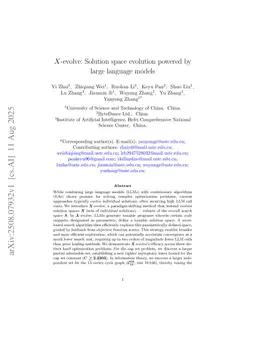 \(X\)-evolve: Solution space evolution powered by large language models