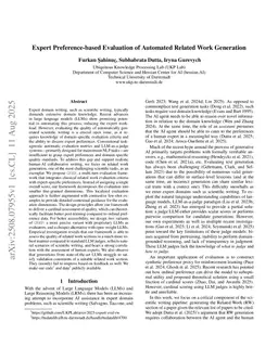 Expert Preference-based Evaluation of Automated Related Work Generation